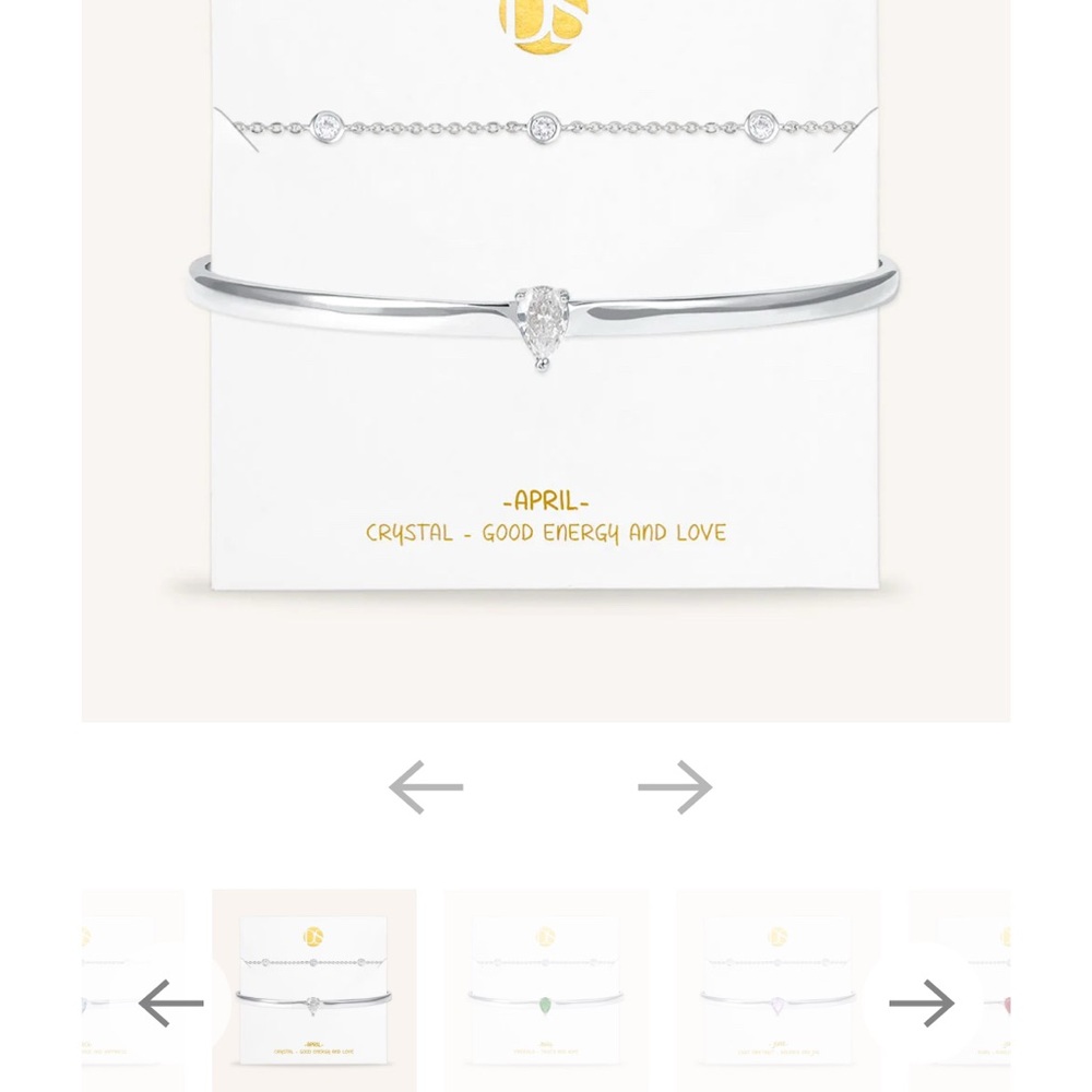 April’s stone of combination of necklace and bracelet. Never worn or used.